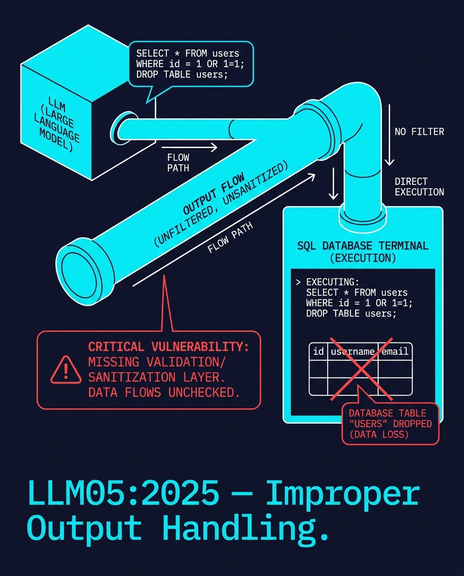 LLM05:2025 — Improper Output Handling